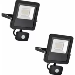 2 pack Outdoor IP65 Automatic Floodlight - 30W Cool White LED - pir Sensor