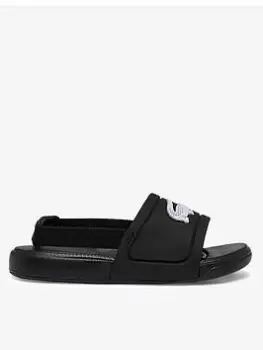 Lacoste L.30 SLIDE 0922 1 CUI BLK/WHT, Black/White, Size 4 Younger