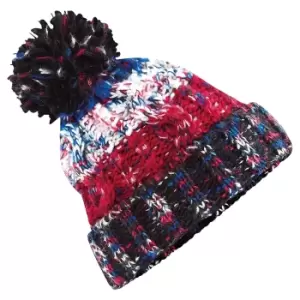 Beechfield Womens/Ladies Corkscrew Pom Pom Beanie (One Size) (Solitaire Black)