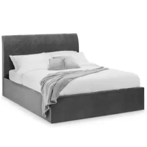 Julian Bowen Sanderson Diamond Quilted Velvet Ottoman Bed 135Cm