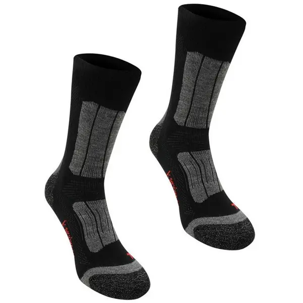 Karrimor 2Pk Trekking Socks Juniors - Black 1 - 6