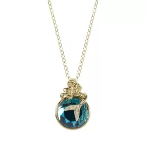 Disney The Little Mermaid Blue Gold Plated Necklace CF01104YRML-Q