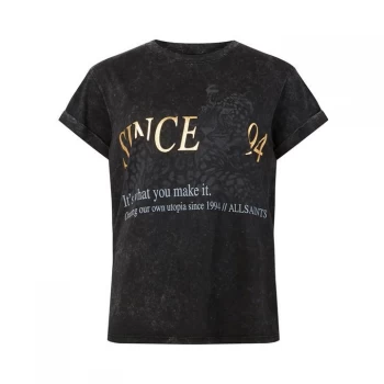 AllSaints Lep Anna Tee - Vintage Black