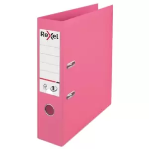 Rexel A4 Lever Arch File; Fuchsia Pink; 75mm Spine Width; Solea No. 1