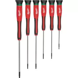 Milwaukee 6 Piece Torx Precision Screwdriver Set