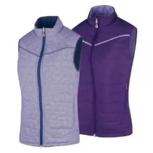 ISLAND GREEN LADIES REVERSIBLE PADDED GILET PLUM X-Large