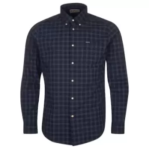 Barbour Mens Lomond Tailored Shirt Midnight Tartan XXL