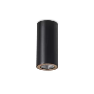 Pipe 1 Light Round Surface Mounted Downlight Light Black, Gold, GU10