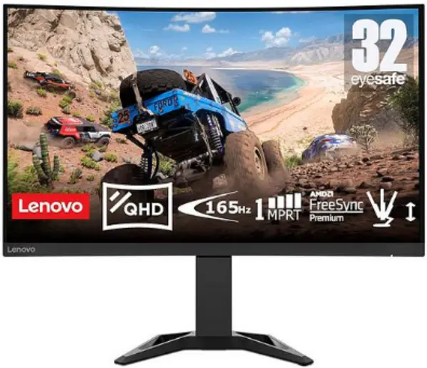 Lenovo G32Qc-30 31.5" 66F2GCC1US Quad HD Curved Gaming LED Monitor