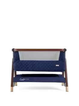 Tutti Bambini Cozee Luxe Bedside Crib - Walnut/Navy, Navy