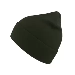 Atlantis Unisex Organic Cotton Beanie (One Size) (Olive)