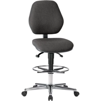 Movable Counter Chair with Footring - Black