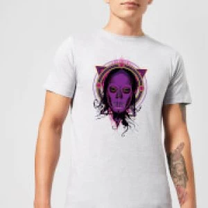 Harry Potter Death Mask 2 Neon Mens T-Shirt - Grey - 3XL