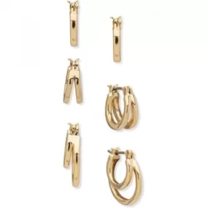 DKNY Jewellery Gold Coloured Hoop Trio Earrings Set