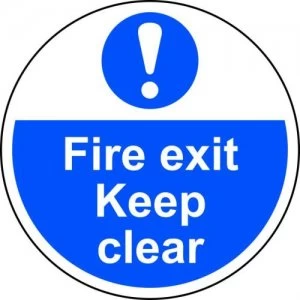 Spectrum Floor Graphic Fire Exit Keep Clear