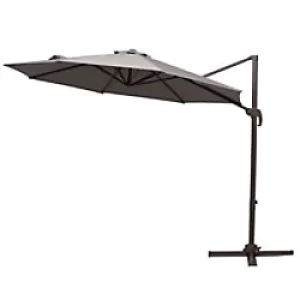 Outsunny Sun Umbrella 840-126GY Aluminum, Steel, Polyester Grey