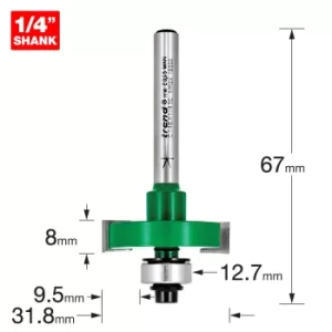 Trend CRAFTPRO One Piece Slotting Router Cutter 8mm 31.8mm 1/4"