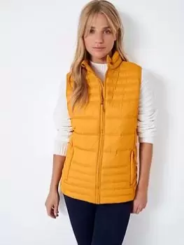 Crew Clothing Lightweight Gilet - Yellow, Yellow, Size 12, Women