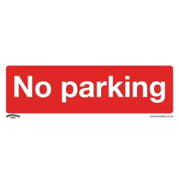 Safety Sign - No Parking - Rigid Plastic - Pack of 10