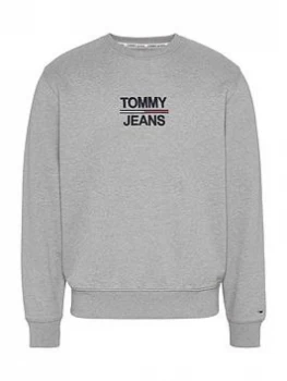 Tommy Jeans Essential Sweatshirt - Grey Size M Men