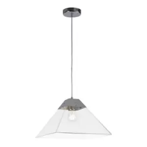 Dome Ceiling Pendant Large, E27, Polished Chrome - Luminosa Lighting