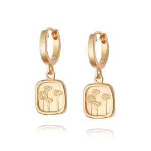 Daisy London 18ct Gold Plate Wild Daisies Drop Earrings 18ct Gold Plate