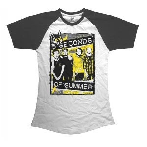 5 Seconds of Summer Splatter Womens Medium T-Shirt - White