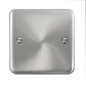 Click Scolmore Deco Plus Satin Chrome 1 Gang Blank Plate - DPSC060