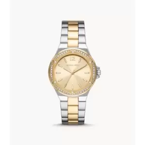 Michael Kors Womens Lennox Three-Hand Two-Tone Stainless Steel Watch - Gold / Silver