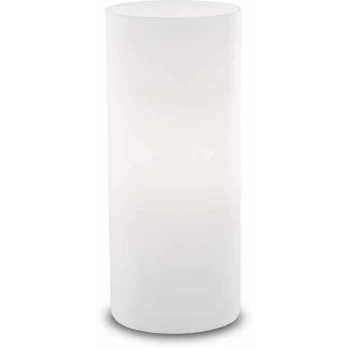 Ideal Lux Edo - 1 Light Small Table Lamp Cylindrical White, E27