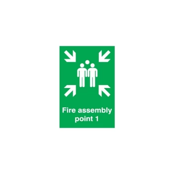 Fire Assembly Point Rigid PVC Sign - 420 X 594MM