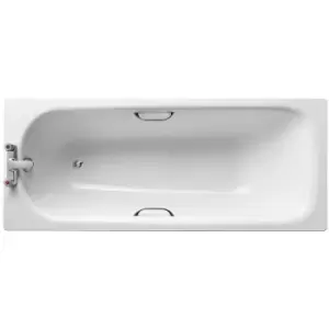 Armitage Shanks - Sandringham 21 Rectangular Steel Bath with Grips 1700mm x 700mm - 2 Tap Hole