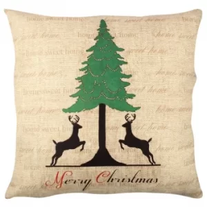 A11904 Multicolor Cushion Deer & Tree