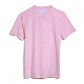 Farah Vintage Denny Short Sleeve T Shirt - 684 Clyde Pink