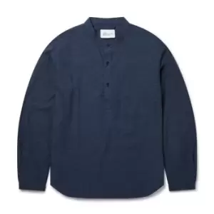 Albam Shirt Collarless Shirt - Blue