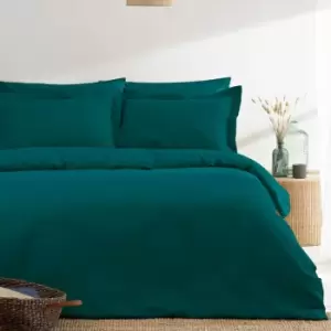 Waffle 100% Cotton Duvet Cover Set, Teal, King - The Linen Yard