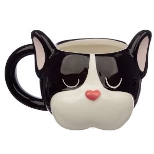 Dog Squad French Bulldog Head Shaped Mug