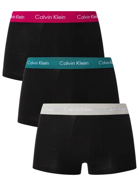 Calvin Klein Low Rise Trunks Black (Grey Heather/Chesapeake/Jewel M