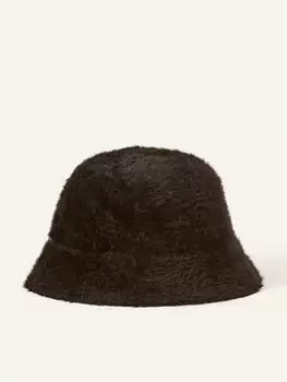 Accessorize Fluffy Bucket, Black, Women