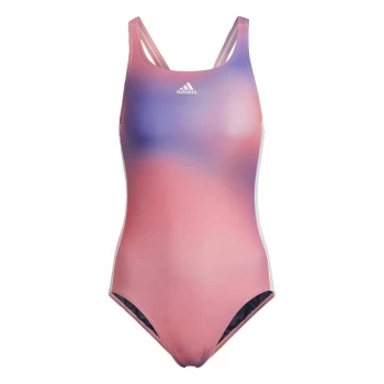 adidas Melbourne Print 3-Stripes Swimsuit Womens - Acid Red / White / Shadow Navy