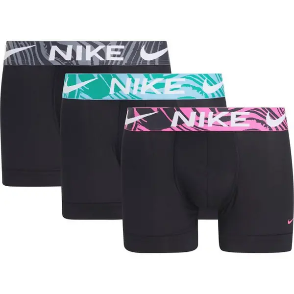 Nike 3 Pack Stretch Long Boxer Shorts Mens - Black M