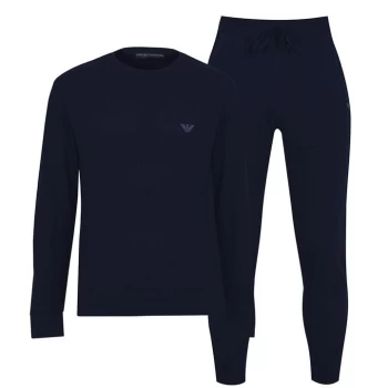 Emporio Armani Waffle Tracksuit - Blue