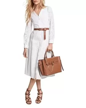 Michael Kors Palm Eyelet Midi Dress