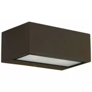 E27 Nemesis wall light, aluminum and glass, brown