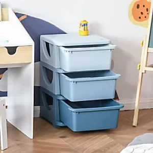 Homcom Kids Storage Box Blue 37 x 56.5 cm