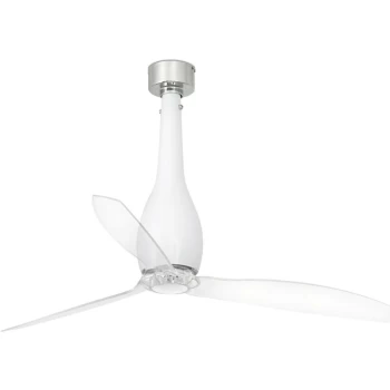 Faro Eterfan Medium Ceiling Fan with / without Light Matt White, Clear