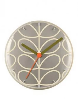 Orla Kiely House Linear Stem Wall Clock - Light Grey