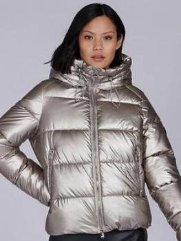 Barbour International Platinum Axis Quilted Jacket - Silver