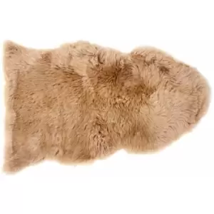 Sheepskin Stone Rug Bedroom Kids Childrens Rug Natural For Living Room And Hallways 100% Wool Fluffy Rugs 90 x 60 x 5 - Premier Housewares