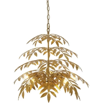 Merano Lighting - Merano Anzio 5 Light Ceiling Pendant Distressed Gold Finish